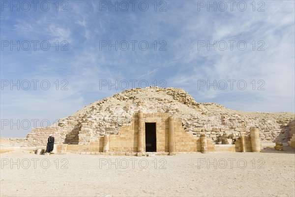 Entrance to the House of the South at the Djoser step pyramid complex in Saqqara