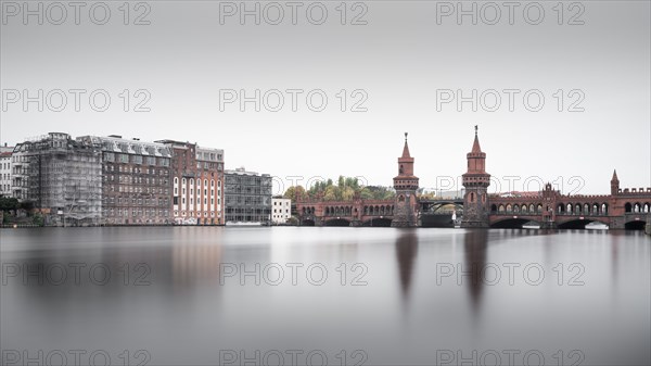 The Oberbaum Bridge connecting the Berlin districts Kreuzberg and Friedrichshain