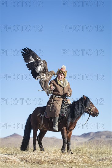 Spai Bashakan trains his female eagle