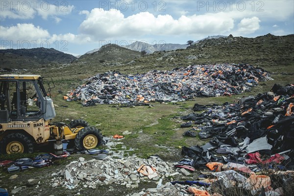 Life jackets at the waste disposal site near Molivos