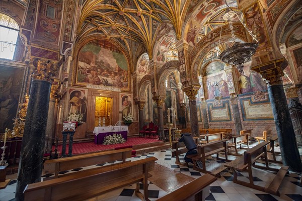 Tabernacle on decorated ceiling