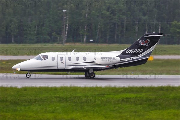 A Beechcraft 400XP Beechjet aircraft of FOSFA with registration OK-PPP at Gdansk Airport