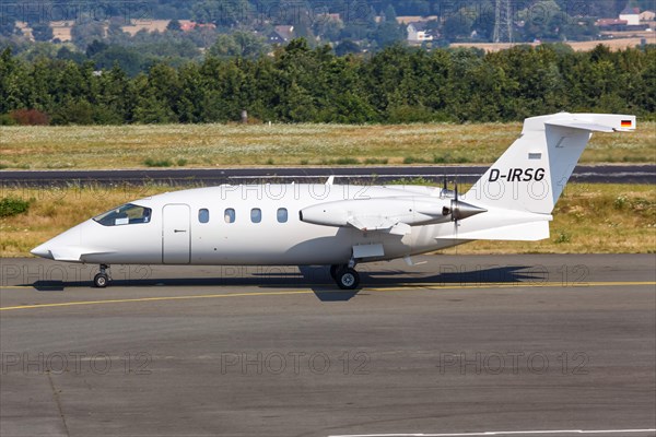 A private Piaggio P-180 Avanti II aircraft with registration number D-IRSG at Dortmund Airport