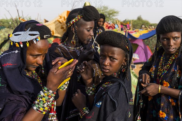 Young girls at the Gerewol festival