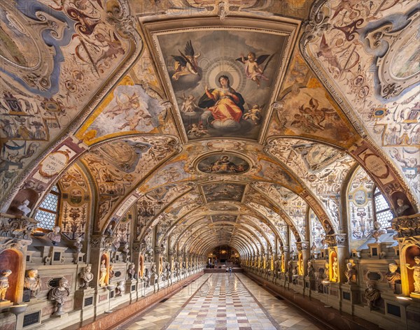 Statues in the Renaissance Antiquarium or Hall of Antiquities in the Munich Residence