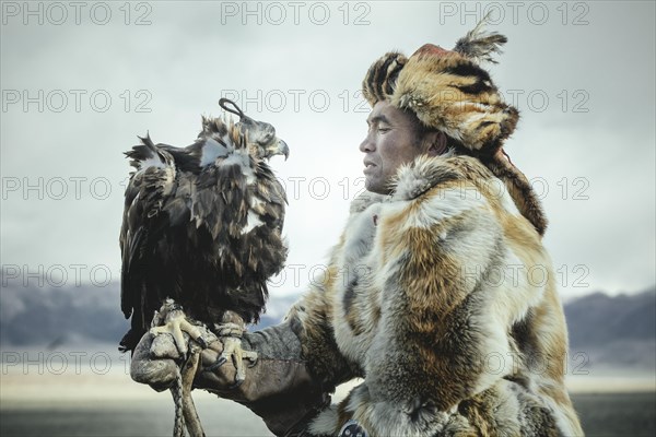 Festival of eagle hunters in the province of Olgii