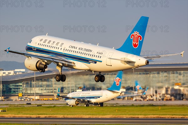 An Airbus A319 aircraft of China Southern Airlines with registration mark B-6409 at Guangzhou Baiyun