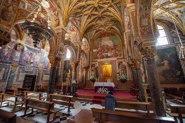 Tabernacle on decorated ceiling