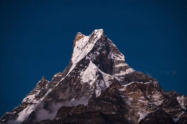 Machapuchare by night sky