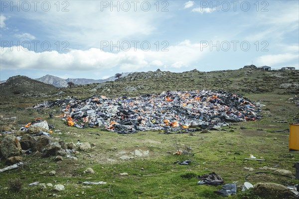 Life jackets at the waste disposal site near Molivos