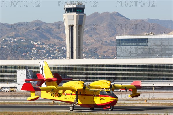 A Bombardier CL-415 Spain Air Force aircraft with registration mark UD14-02 at Malaga Airport