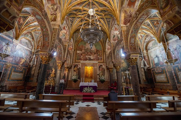 Tabernacle on decorated ceiling