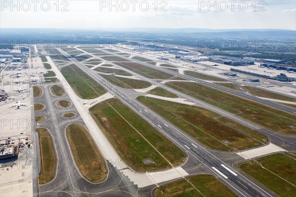 Aerial photograph overview Frankfurt Airport FRA