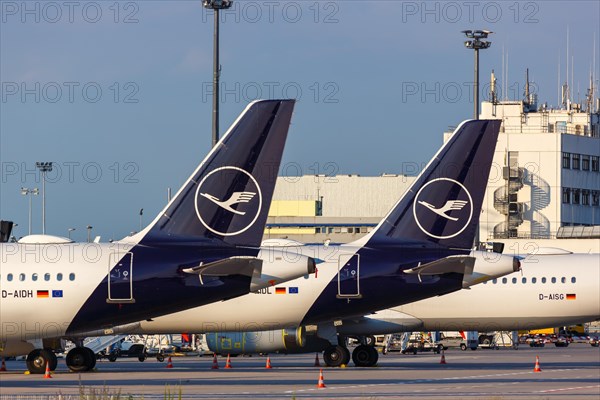 Lufthansa Airbus A321 aircraft with registration mark D-AIDH at Frankfurt Airport