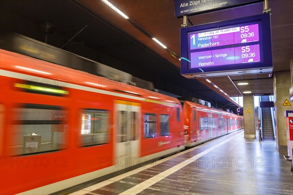 Deutsche Bahn railway station with S-Bahn at Hannover Airport