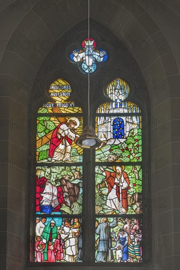 Colourful stained glass window