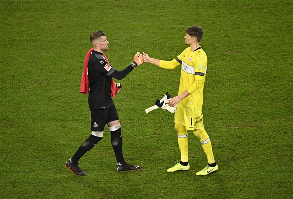 Goalkeeper Timo Horn 1st FC Cologne and goalkeeper Gregor Kobel VfB Stuttgart