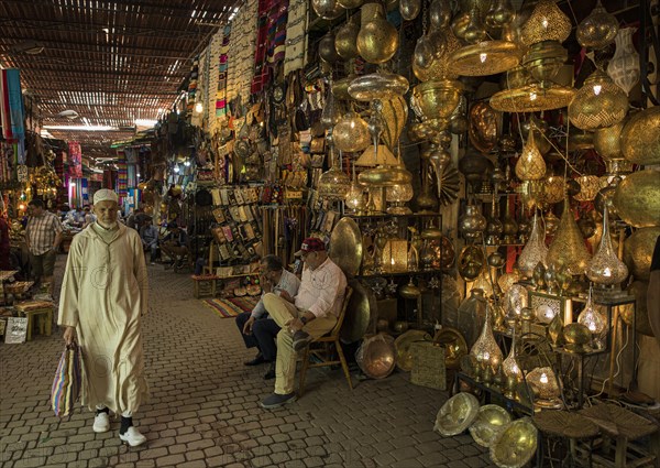 Local man walking through the souk