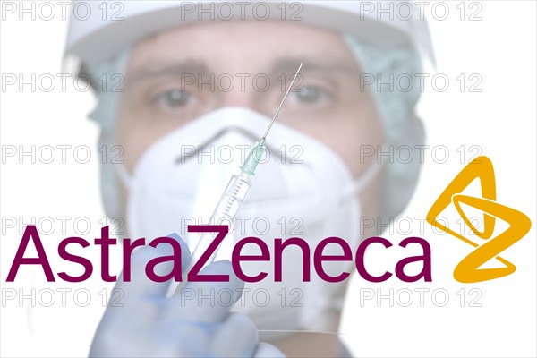 Symbol picture Corona vaccine of the company ASTRAZENECA