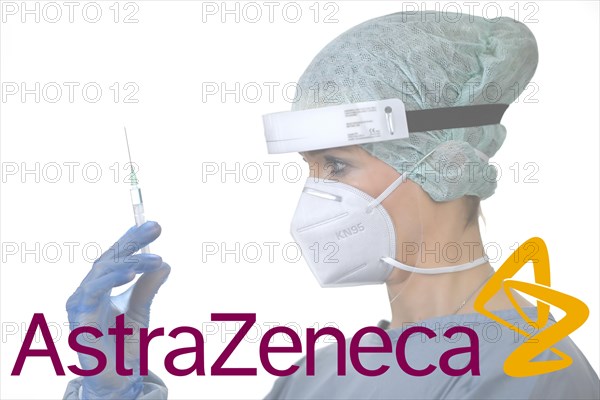 Symbol picture Corona vaccine of the company ASTRAZENECA