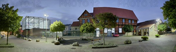 Helicopter Museum illuminates Panorama Bueckeburg Germany