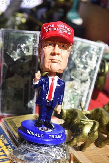 Donald Trump as joke figure with Make America great again Baseball Cap