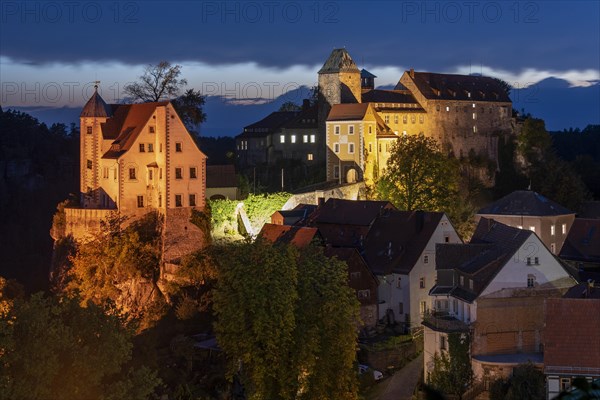 Felsenburg Hohnstein at the blue hour