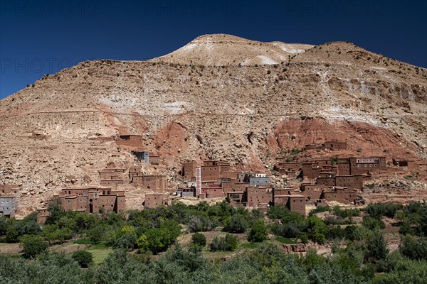 Small clay village with Kasbahs