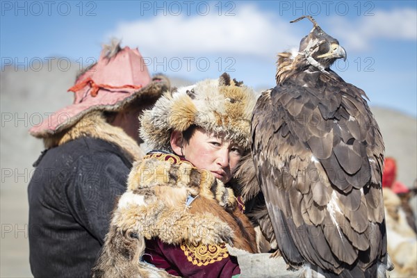 Eagle hunters during the annual Eagle Hunting Festival