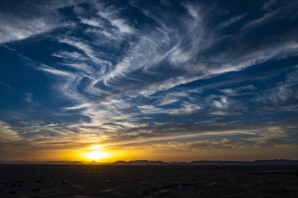 Sunset in the desert