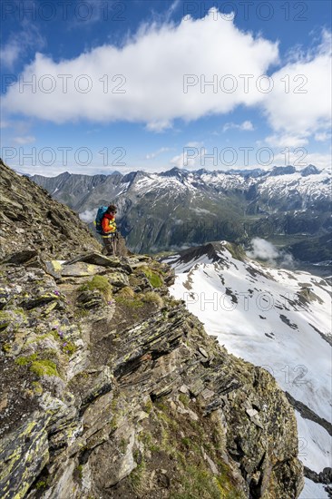 Hiker on the Schoenbichler Horn