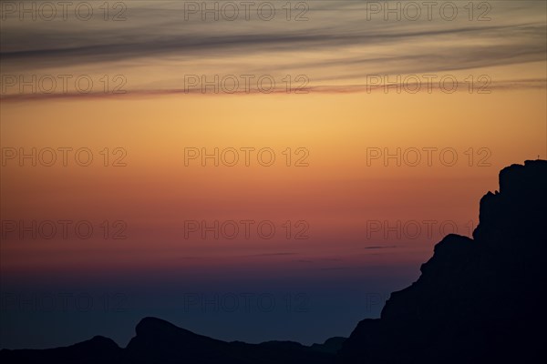 Summit of the high Ifen at sunrise