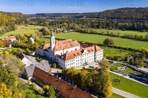 Aerial view Schaeftlarn Monastery