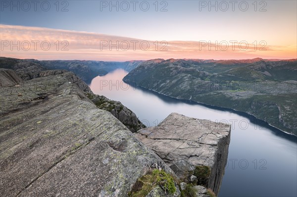 Rock Pulpit Preikestolen at the Lysefjord