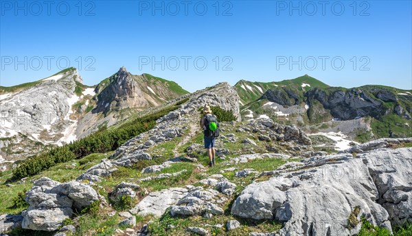 Hiker on a hiking trail