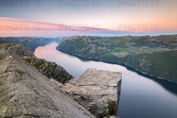 Rock Pulpit Preikestolen at the Lysefjord