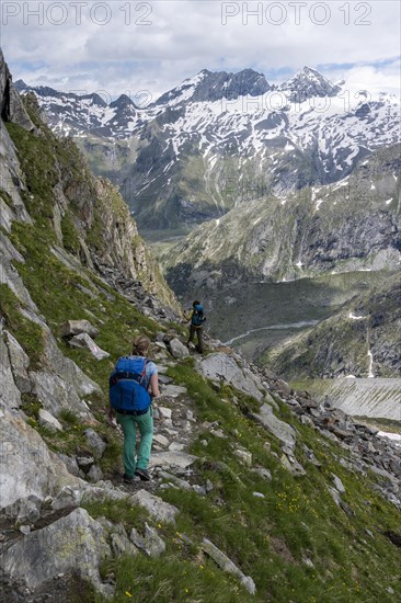 Hiker on hiking trail