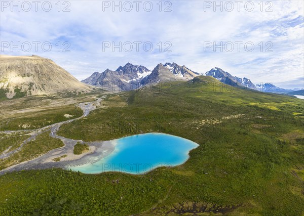 Lake Aspevatnet off Bergen in the Lyngen Alps