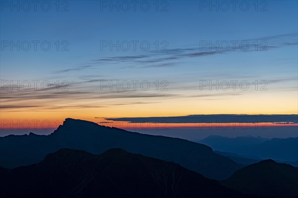 Summit of the high Ifen at sunrise