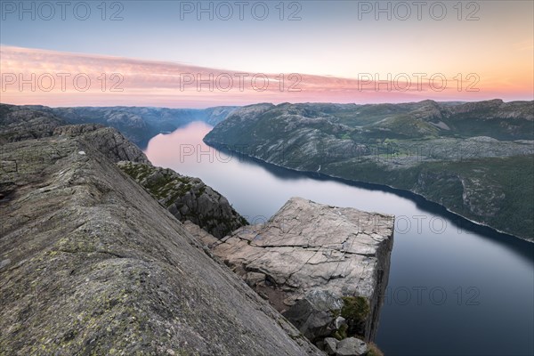 Rock Pulpit Preikestolen at the Lysefjord