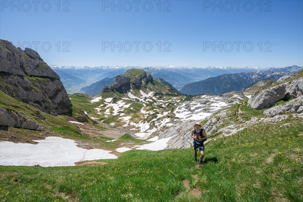 Hiker on a hiking trail