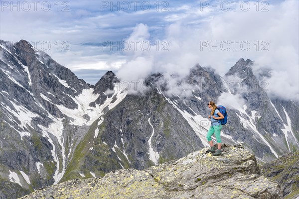 Hiker on the Lapenscharte