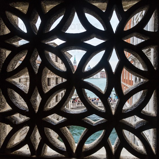 Window of the Bridge of Sighs with view of St. Mark's Basin