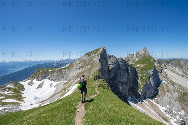 Hiker on a hiking trail