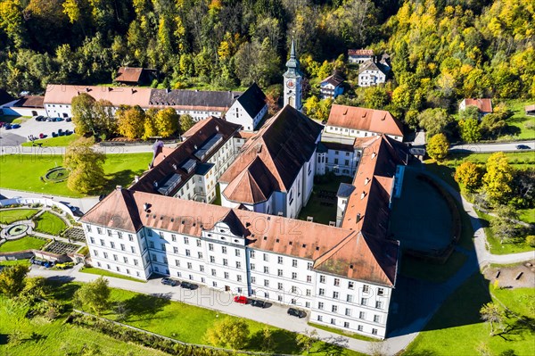 Aerial view Schaeftlarn Monastery