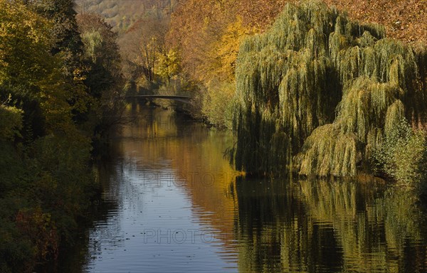 Bridge over side arm of the Neckar