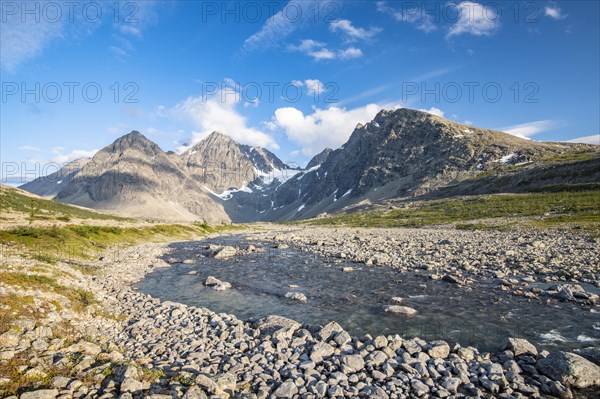 River with mountains of the Lyngen Alps