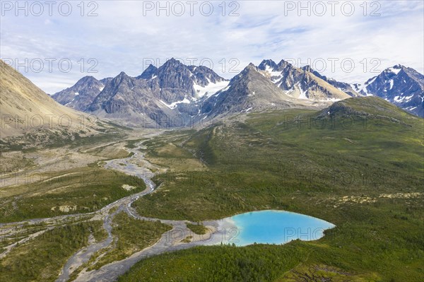 Lake Aspevatnet off Bergen in the Lyngen Alps