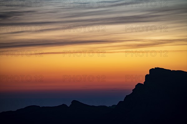 Summit of the high Ifen at sunrise