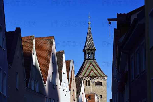 Medieval town gate with the Schmalzturm or beautiful tower